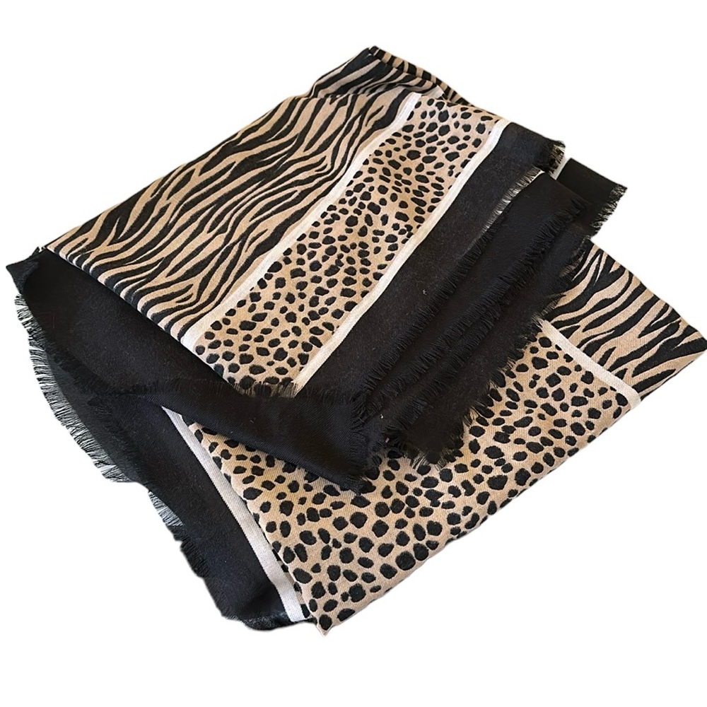 Loft Animal Print Extra Large Square Scarf Wrap Shawl